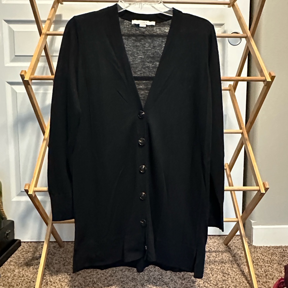 LOFT Classic Black Cardigan
